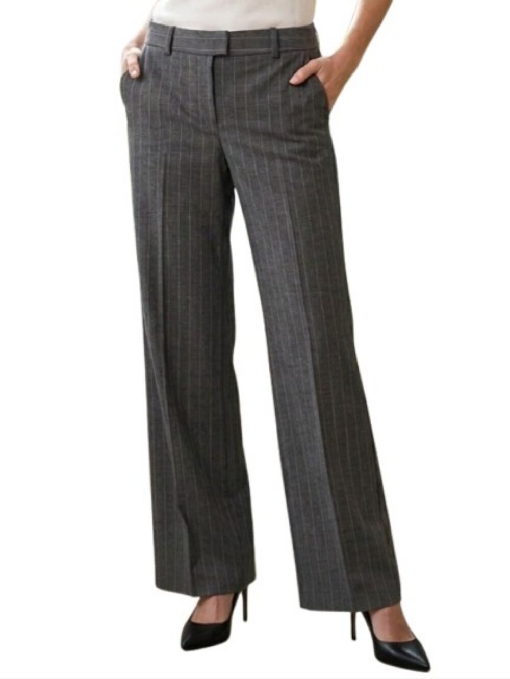 DONNA KARAN NEW YORK Pin Stripe Trousers